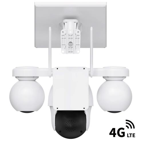 V380Max P19SE-4G V380 Pro Cámara de Seguridad Triple con 4G y Panel Solar