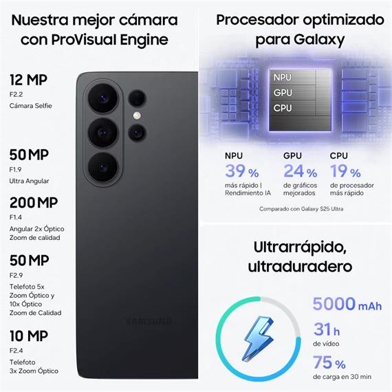 Samsung Galaxy S26 Ultra 5G 16GB 1TB Black (SM-S948B)