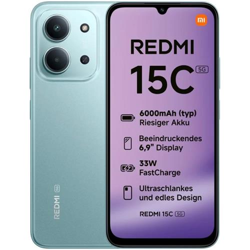 Xiaomi Redmi 15C 5G NFC 6.90" 4G HD+ 4GB 256GB Mint Green