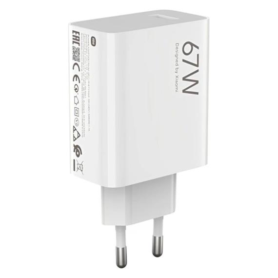 Cargador USB-A 67W Xiaomi 67W Hyper Charge Blanco (BHR07SK)