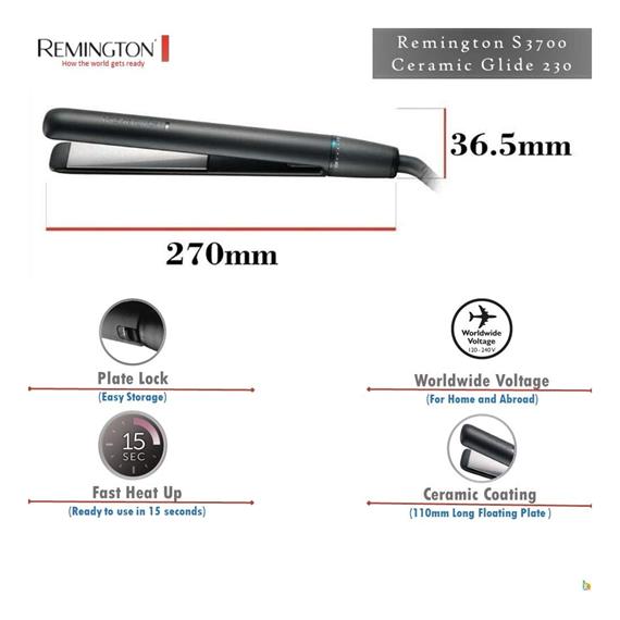 Remington S3700 Plancha de Pelo Ceramica con 230º