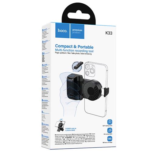 Hoco K33 Soporte Ergonómico para Smartphone con Mando a Distancia