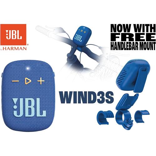 Jbl Wind 3S Altavoz Bluetooth Portátil con Soporte para Manillar Azul