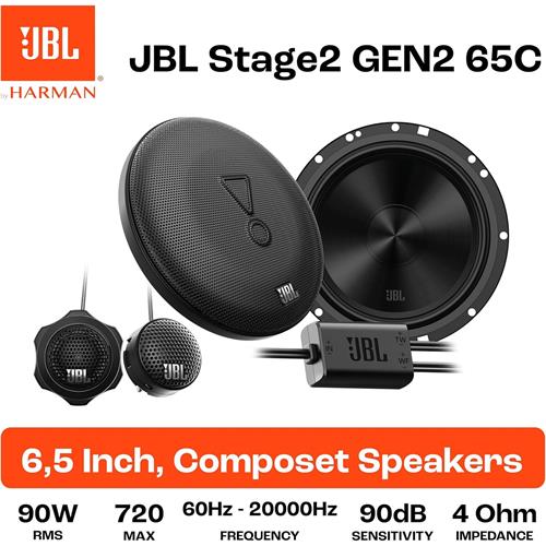 Jbl Stage2 65C Gen 2 Altavoces de 6.5" Con Vías Separadas y Hasta 720W