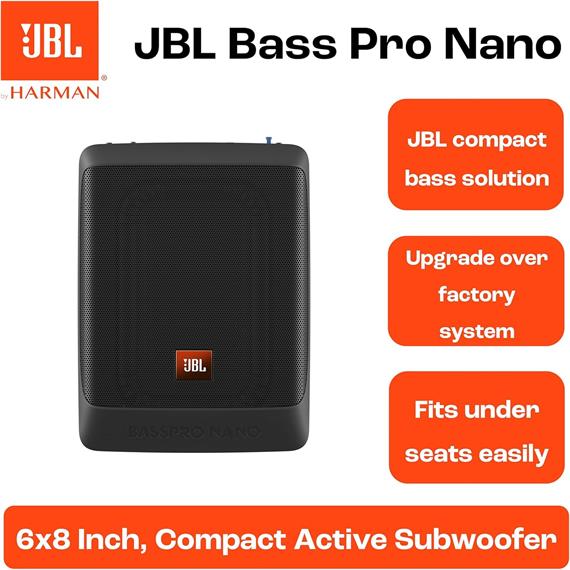 Jbl Bass Pro Nano Subwoofer Compacto Bajo Asiento con Hasta 200W