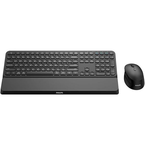 Philips SPT6607B Combo Inalámbrico Teclado+ Ratón Reposamuñecas Negro