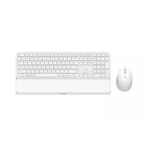 Philips SPT6607W Combo Inalámbrico Teclado+ Ratón Reposamuñecas Blanco