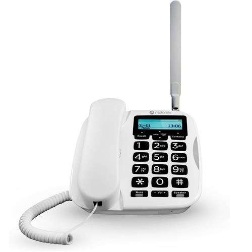 Motorola FW500 Teléfono de Sobremesa con 4G y Línea FIja, Batería 8 Horas