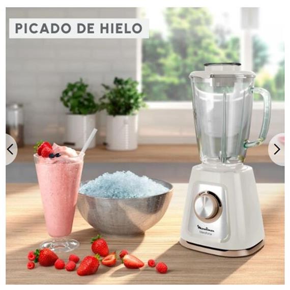 Moulinex LM430A10 Batidora de Vaso de Cristal 800W 1.75L Picahielo