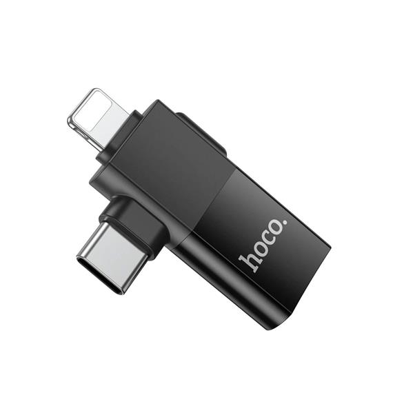 Hoco UA17 Adaptador 2-1 USB-A a USB-C y Lightning