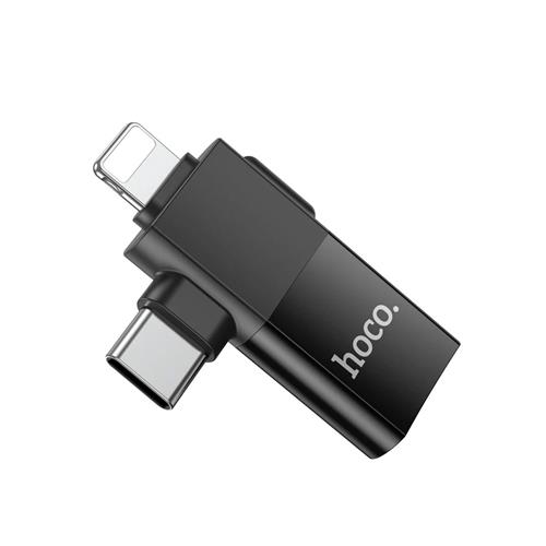 Hoco UA17 Adaptador 2-1 USB-A a USB-C y Lightning