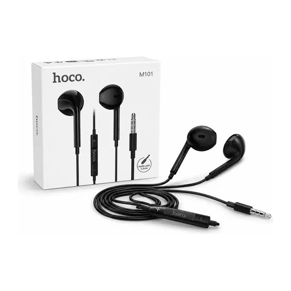 Hoco M101 Auricular jack 3.5mm con Micrófono Negro
