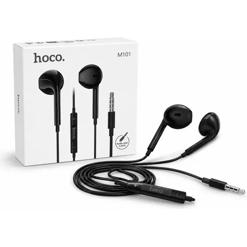Hoco M101 Auricular jack 3.5mm con Micrófono Negro