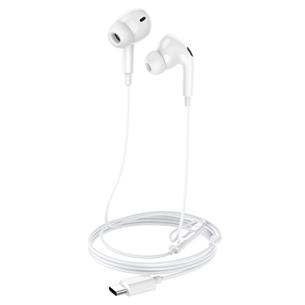 Hoco M101 Pro Auricular con Micrófono y Conexión USB-C Blanco