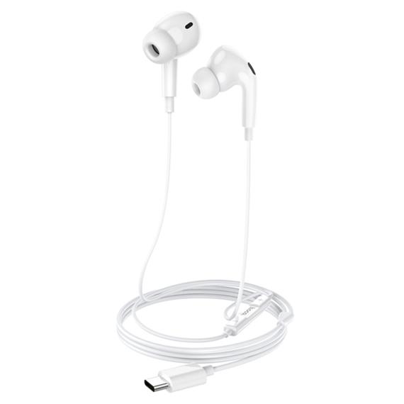 Hoco M101 Pro Auricular con Micrófono y Conexión USB-C Blanco