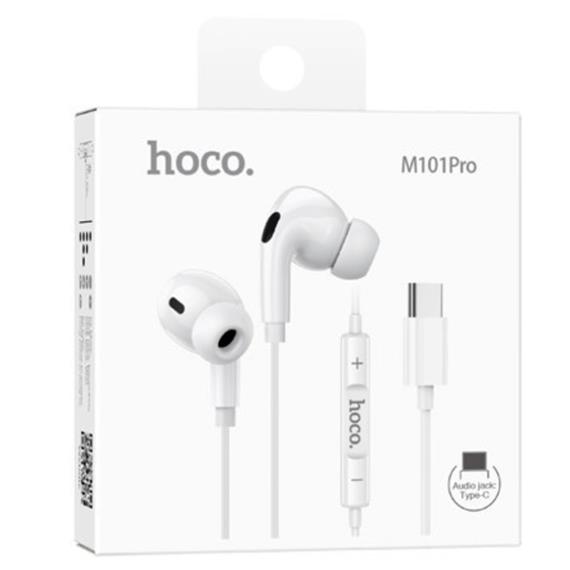 Hoco M101 Pro Auricular con Micrófono y Conexión USB-C Blanco