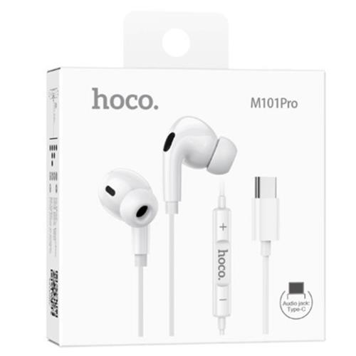 Hoco M101 Pro Auricular con Micrófono y Conexión USB-C Blanco