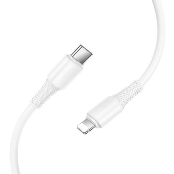 Cable USB-C a Lightning Hoco X120 PD27W 1 Metro Blanco
