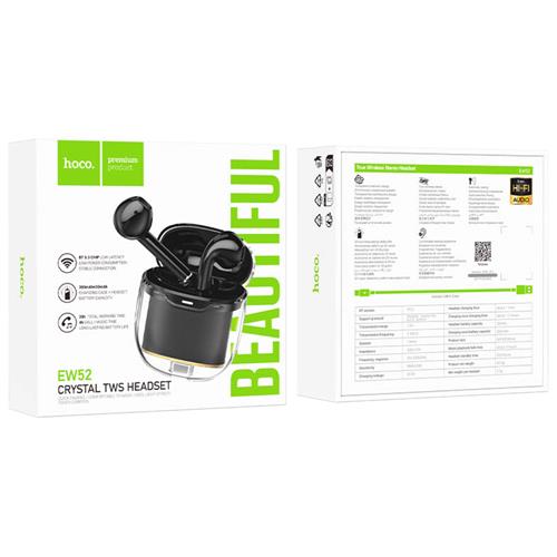 Hoco EW52 Auricular Bluetooth True Wireless Negro