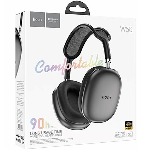 Hoco W55 Auriculares Bluetooth con Lector Micro SD Gris Espacial