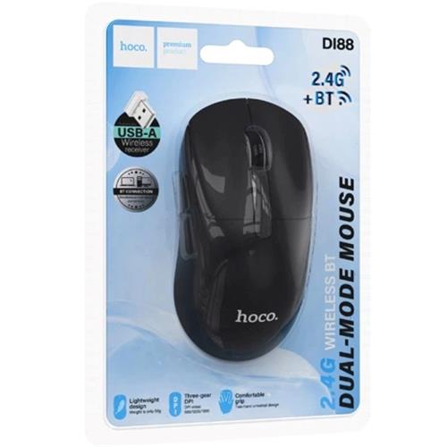 Ratón Hoco DI88 2.4Gz y  Bluetooth Negro
