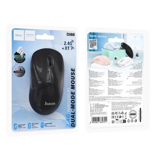Ratón Hoco DI88 2.4Gz y  Bluetooth Negro