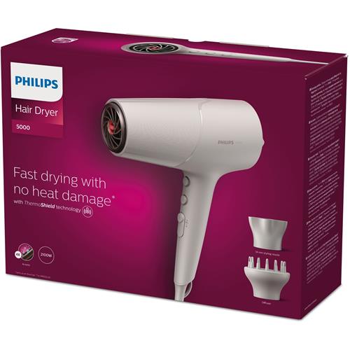 Philips BHD501/20 Secador de Pelo 2.100W con DIfusor Blanco