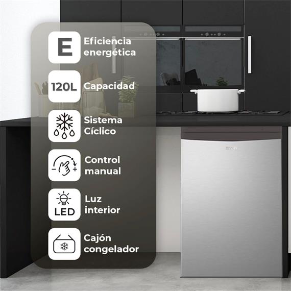 Svan SR855500ECX Frigo 84,5x56cm C/Cong Inox EF.E