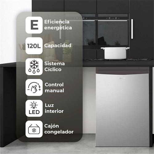 Svan SR855500ECX Frigo 84,5x56cm C/Cong Inox EF.E