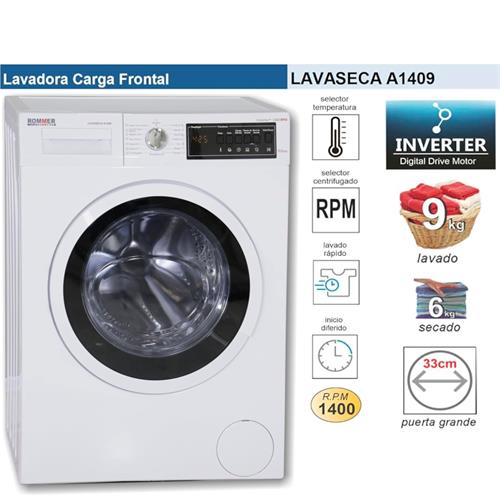 Rommer A1409 Lavasecadora  9kg + 6kg 1400RPM