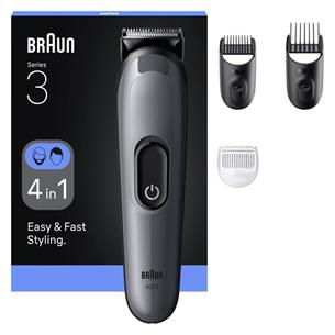 Braun AIO3500 Recortadora 4 en 1 Barba, Cabello y Cuerpo