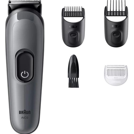 Braun AIO3500 Recortadora 4 en 1 Barba, Cabello y Cuerpo