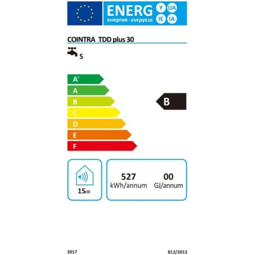 Cointra TDD 30 PLUS-30L Wifi D.Deposito Touch VERT/HORIZ SLIM Termo