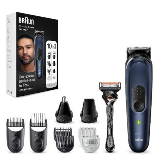 Braun MGK7410 Recortadora Kit 10 en 1 Barba, Cabello y Cuerpo