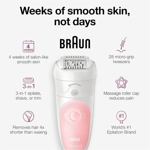 Braun SES5-620 Depiladora Silk-épil Serie 5 Wet & Dry Recargable