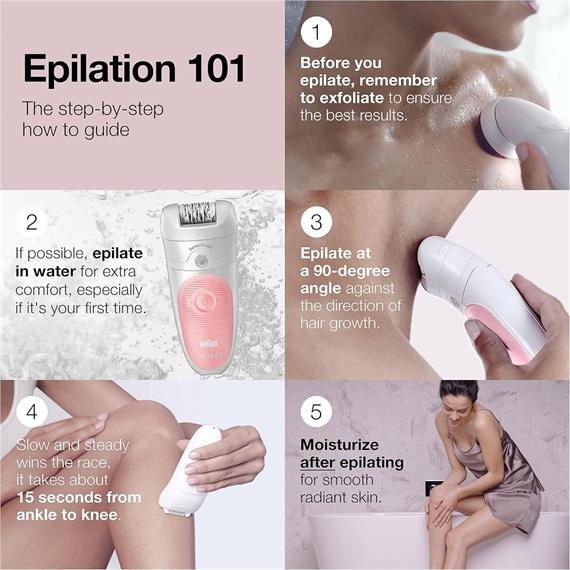 Braun SES5-620 Depiladora Silk-épil Serie 5 Wet & Dry Recargable