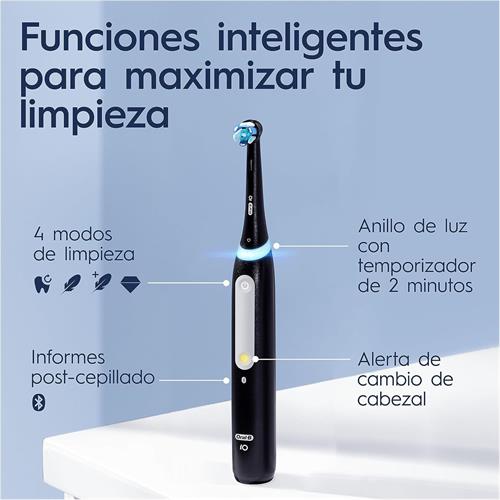 Braun Oral-B Cepillo de Dientes IO4s con Bluetooth Negro (IOG4.1B6.2CK)