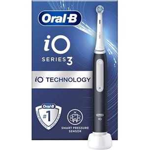 Braun Oral-B Cepillo de Dientes IO3 MattBlack Estuche de Viaje+Sensor de Presión (IOG3.1B6.2K)