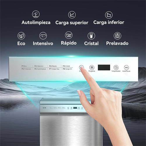 Vok EVD-14FCSAD Lavavajillas 14 Cubiertos 60cm Inox