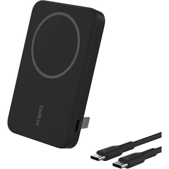 Powerbank 5.000mAh Belkin Qi2 15W Magsafe con Soporte Negro (BPD006BTBK)
