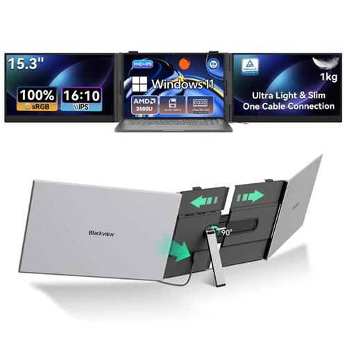 Blackview DCM 8 Pro Monitor Portátil Doble con 15.3" FHD 60Hz y USB-C