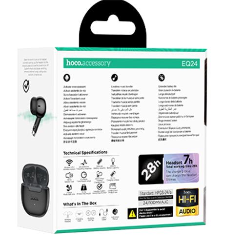Hoco EQ24 Auricular Bluetooth True Wireless Negro