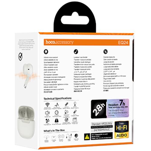 Hoco EQ24 Auricular Bluetooth True Wireless Blanco