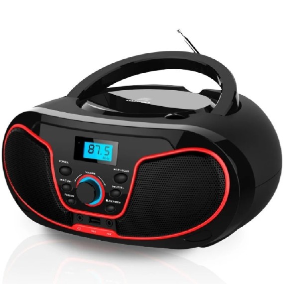 Daewoo DW3013 Radio CD, Bluetooth ,USB,  Ecualizador Rojo