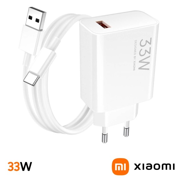 Cargador USB-A 33W + Cable USB-C Xiaomi (BHR9956)