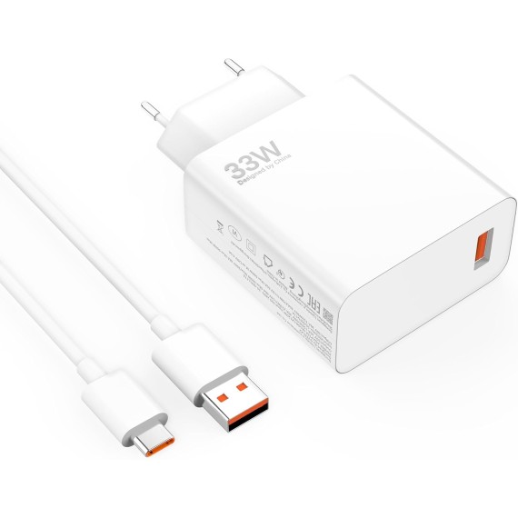 Cargador USB-A 33W + Cable USB-C Xiaomi (BHR9956)