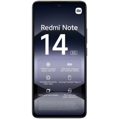 Xiaomi Redmi Note 14 5G 6GB 128GB Midnight Black