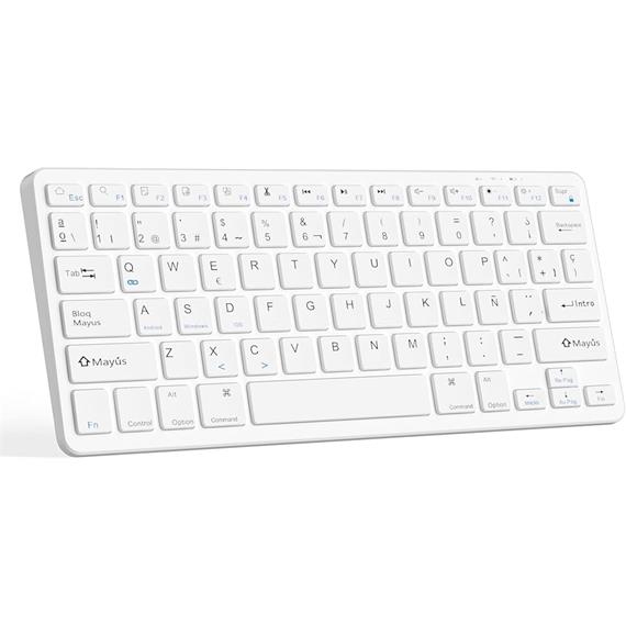 Ikrea WG7113 Teclado Inalámbrico para tablet con Bluetooth Blanco