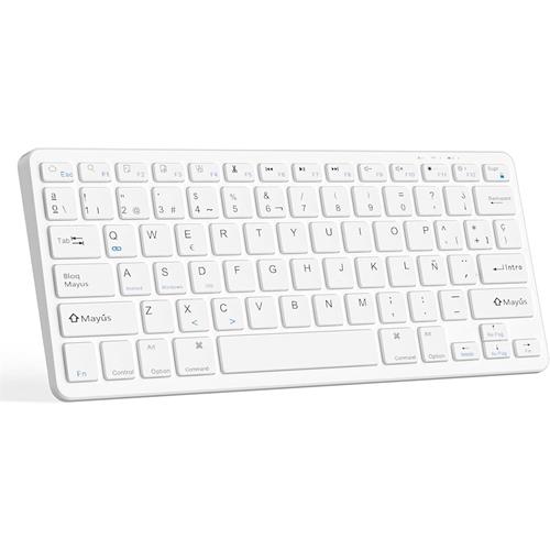 Ikrea WG7113 Teclado Inalámbrico para tablet con Bluetooth Blanco