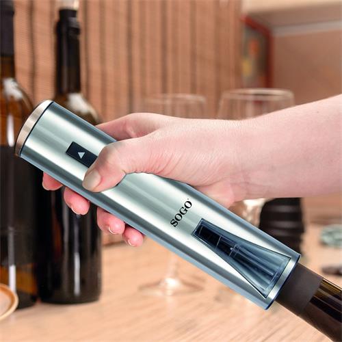 Sogo ACC-SS-17340 Abridor de Vino Eléctrico Recargable Con Accesorios